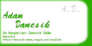 adam dancsik business card